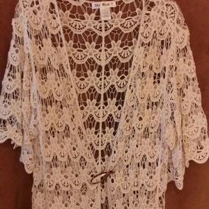 Cover-up, scarf, lace sweater
